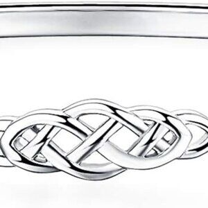 Irish Celtic Love Knot Bracelet 14k Gold Plated Silver Jewelry for Women